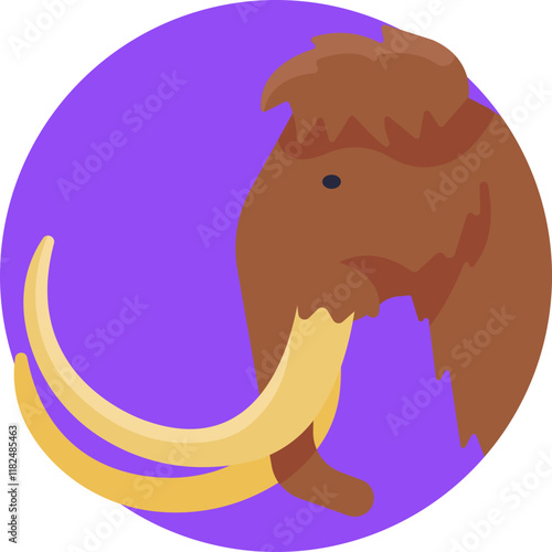 A towering, woolly giant from the Ice Age, known for its massive tusks and thick fur, roaming the ancient landscapes.