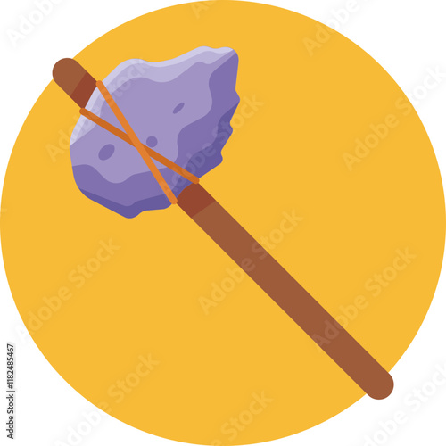 A sharp-edged tool crafted from stone, used by early humans for cutting, chopping, and hunting.