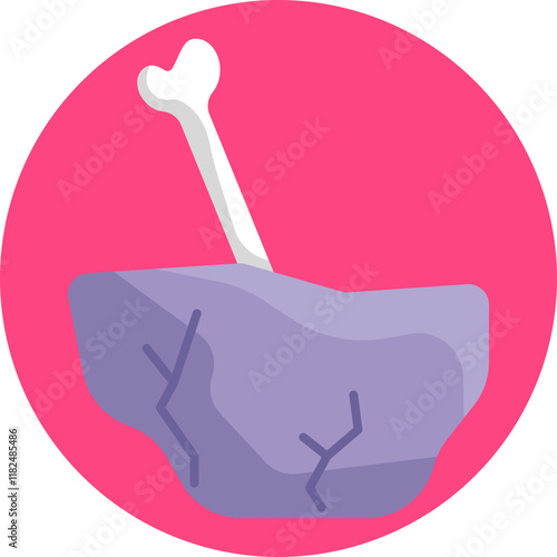 A basic, rounded bowl used for food storage or preparation, crafted from stone, clay, or wood.