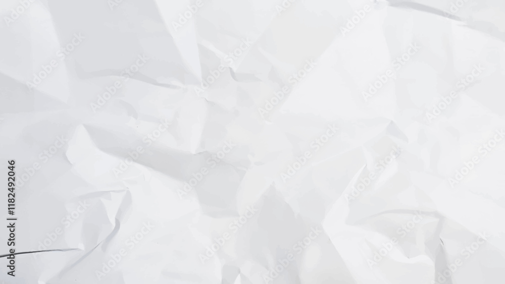 Obraz premium White crumpled paper texture background. Clean white paper. Clean white paper, wrinkled, abstract background.