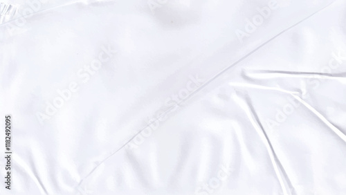Abstract white fabric texture background. Cloth soft wave. Creases of satin, silk, and cotton. Soft focus - abstract background, bright white sheets
