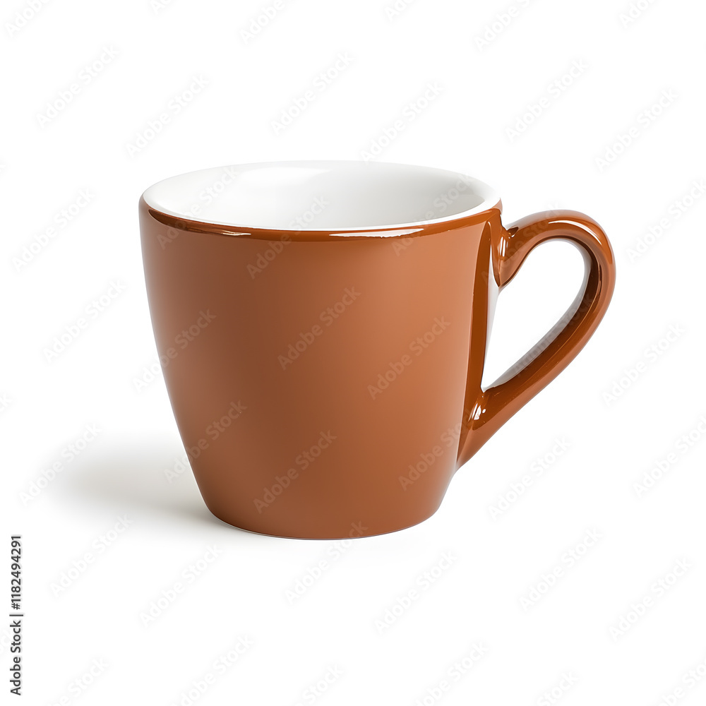 Side view empty cup for tea or coffee mock up isolated on white background Side view empty cup for tea or coffee mock up isolated on white background
