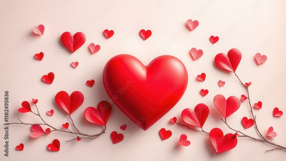 Romantic background with hearts. Romantic background with hearts.