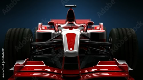 Formula One Car Detail Close up. F1 high quality 3d animation. HD
