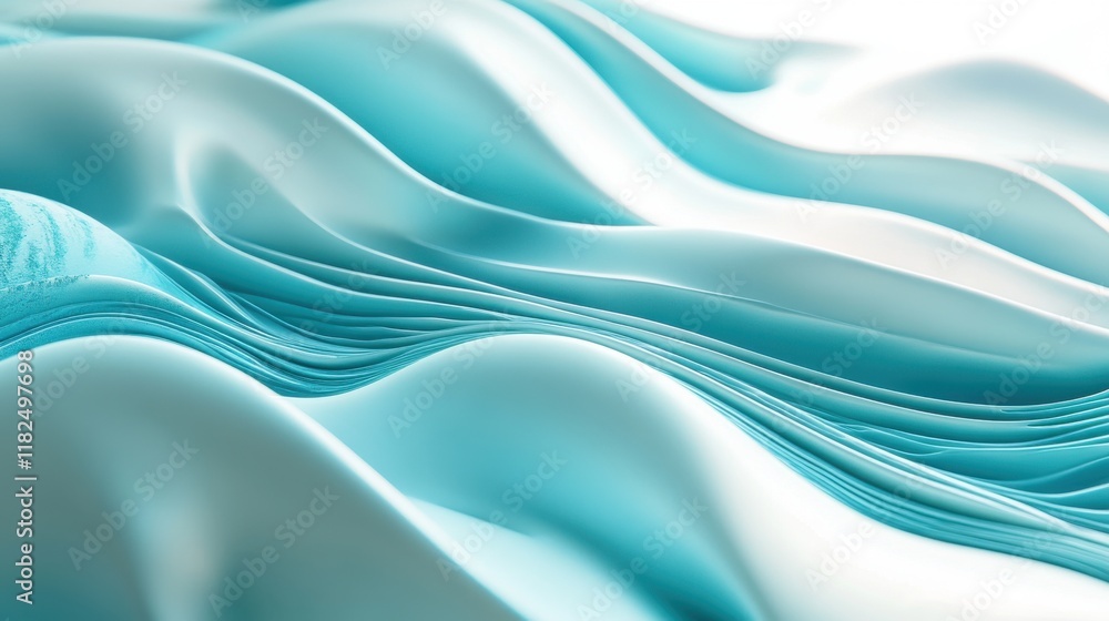 Obraz premium Tropical sunlit waves ocean surface high detail imagery natural setting close-up view smooth patterns