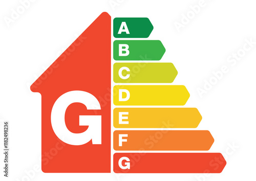 Environmental Certification Energy Classification Scale Efficiency Class Consumption House with G Classification