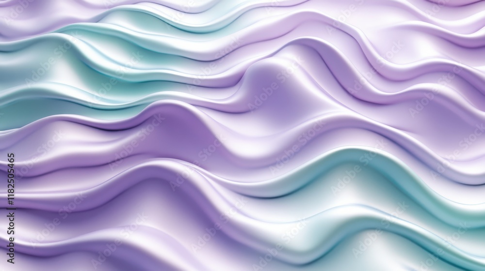 Fototapeta premium Calming aquatic theme ripple patterns in pastel lavender and mint soft sunlight reflections high detail