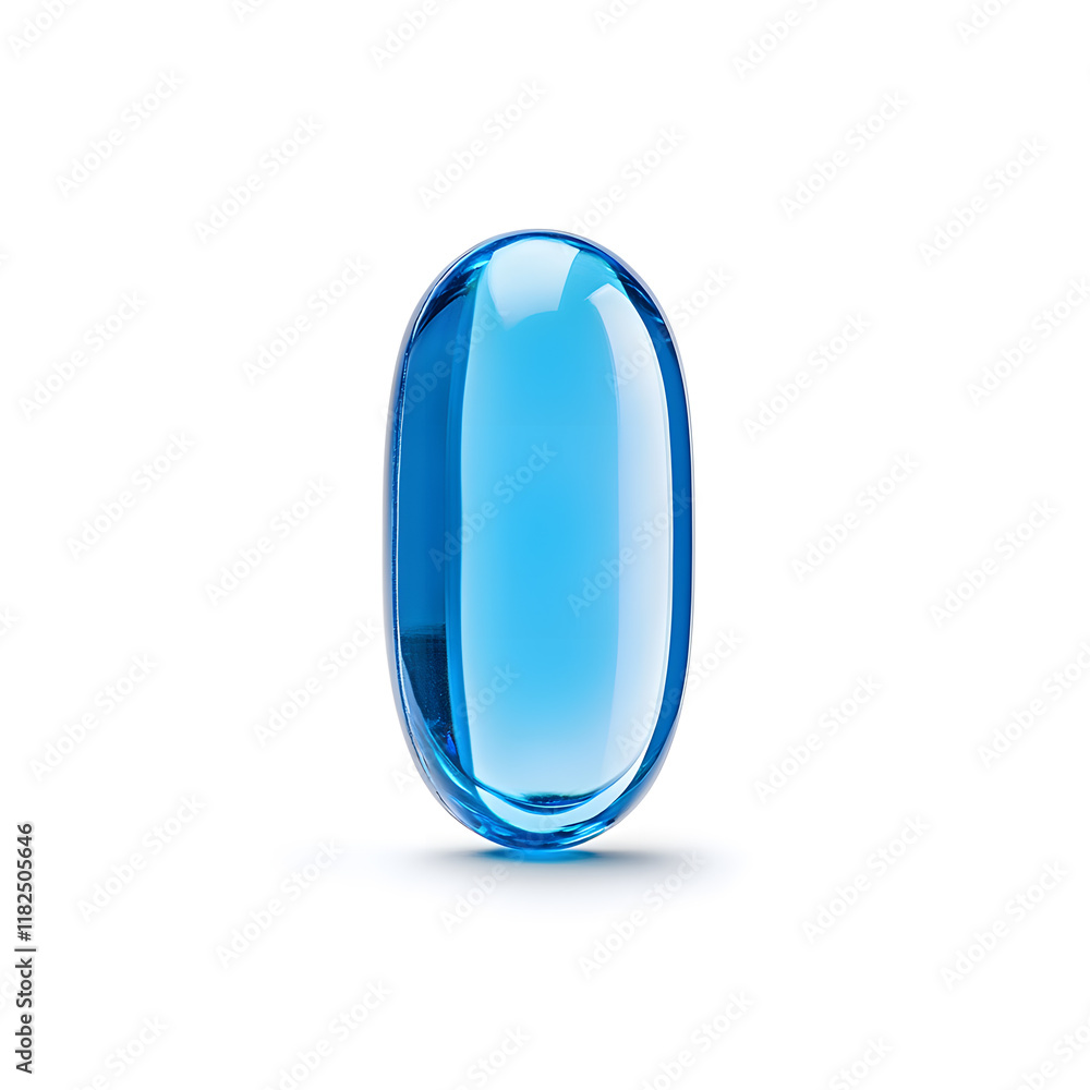 Aqua Pill Capsule isolated on white background Aqua Pill Capsule isolated on white background