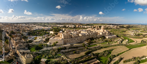Obraz na płótnie Aerial footage in Malta during winter holidays. w salonie
