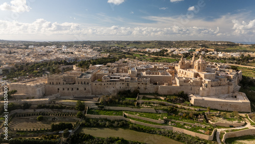 Obraz na płótnie Aerial footage in Malta during winter holidays. w salonie