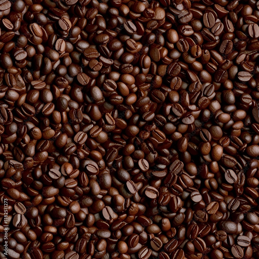 Seamless roasted coffee bean pattern on brown background Seamless roasted coffee bean pattern on brown background