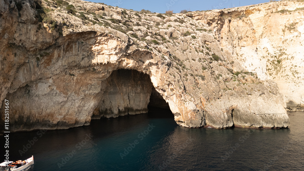 Aerial footage in Malta during winter holidays.