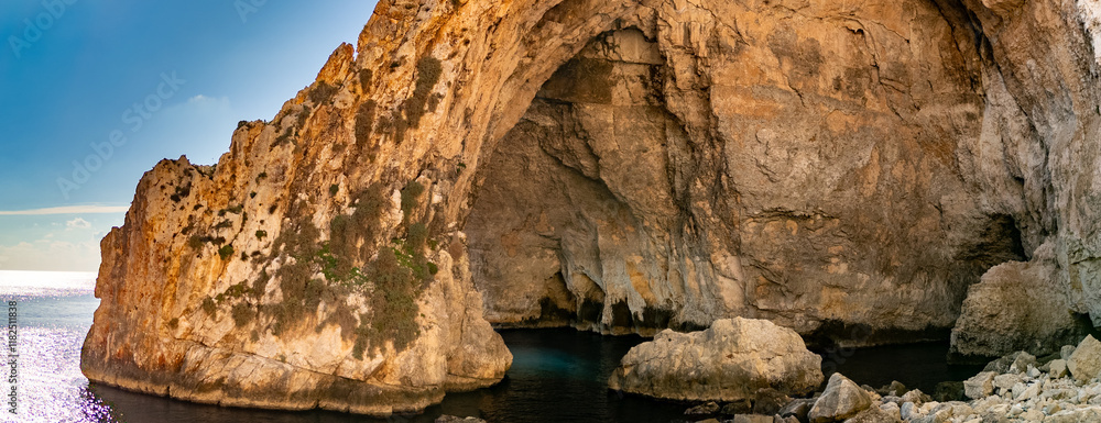 Aerial footage in Malta during winter holidays.
