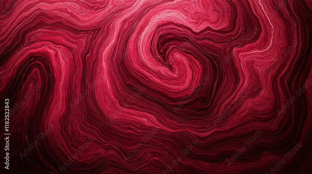 Fototapeta premium Abstract Crimson Swirl- Red Marble Texture Background