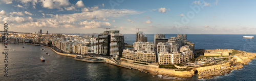 Obraz na płótnie Aerial footage in Malta during winter holidays. w salonie