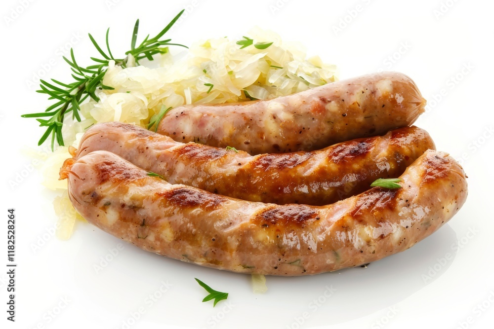 Delicious German Bratwurst and Sauerkraut Delicious German Bratwurst and Sauerkraut