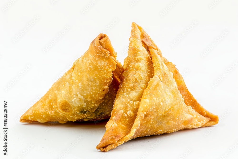 Delicious Indian Samosa on White Delicious Indian Samosa on White