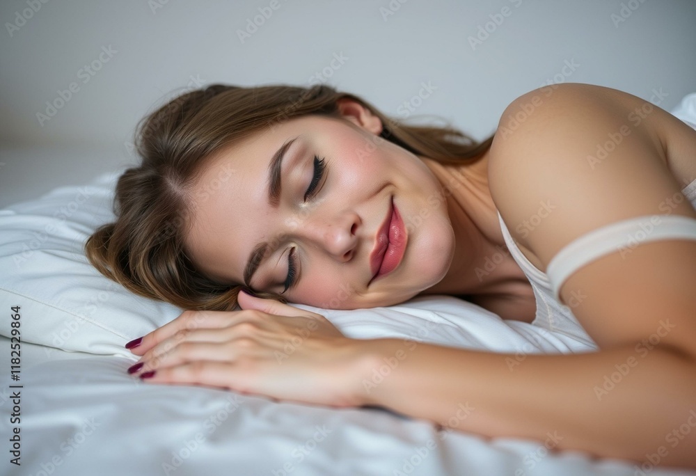 Sleeping female portrait with soft focus Sleeping female portrait with soft focus
