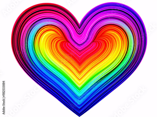 Wallpaper Mural Rainbow heart symbolizing LGBTQ pride and love. Torontodigital.ca