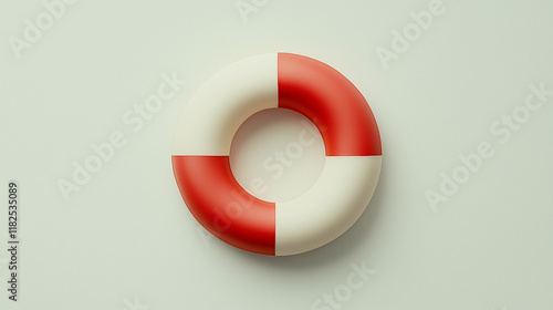 Decorative lifebuoy with red and white design suitable for coastal settings and beach-themed decor. Generative AI Free Download Decorative lifebuoy with red and white design suitable for coastal settings and beach-themed decor. Generative AI - GFXLoad