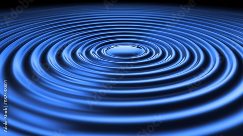 Abstract Blue Water Ripples Circular Pattern