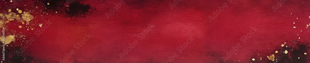 Bold crimson and dark wine watercolor background with gold accents for artistic design Bold crimson and dark wine watercolor background with gold accents for artistic design
