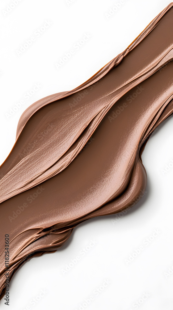 custom made wallpaper toronto digitalMelted chocolate texture on white background, Chocolate smear