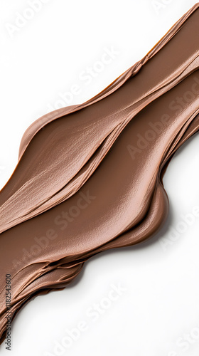 Wallpaper Mural Melted chocolate texture on white background, Chocolate smear Torontodigital.ca