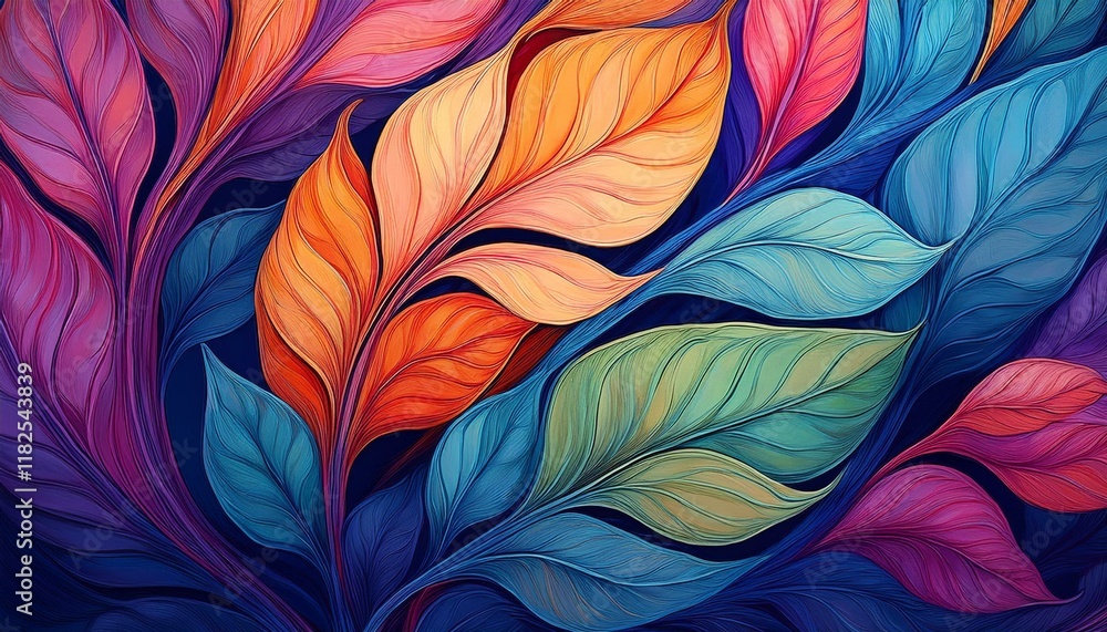 Seamless decorative leaves background graphic resource Seamless decorative leaves background graphic resource
