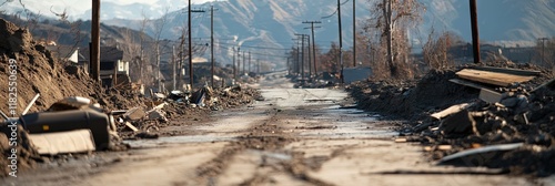 California town after mudslide  photo