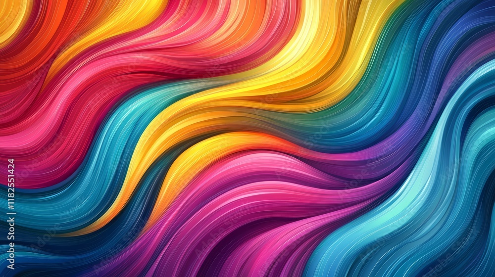 Vibrant abstract waves of colorful swirls in dynamic motion Vibrant abstract waves of colorful swirls in dynamic motion