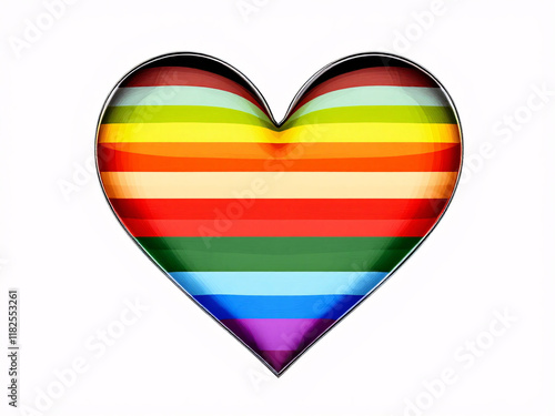 Wallpaper Mural Rainbow heart symbolizing LGBTQ pride and love. Torontodigital.ca