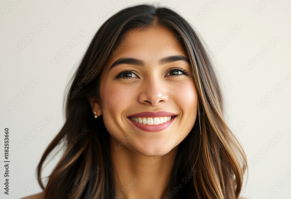 Portrait of a smiling Latin American woman with a warm expression Portrait of a smiling Latin American woman with a warm expression