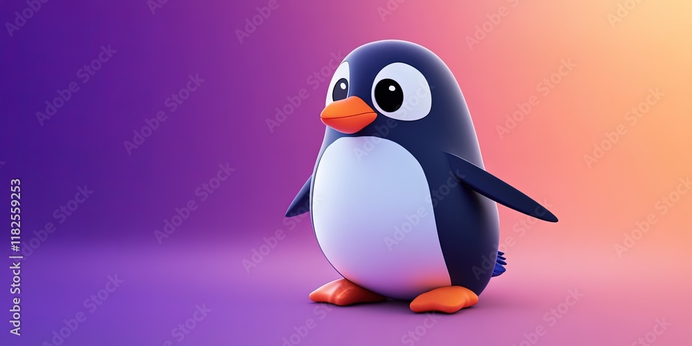 Fototapeta premium 2D animation penguin -