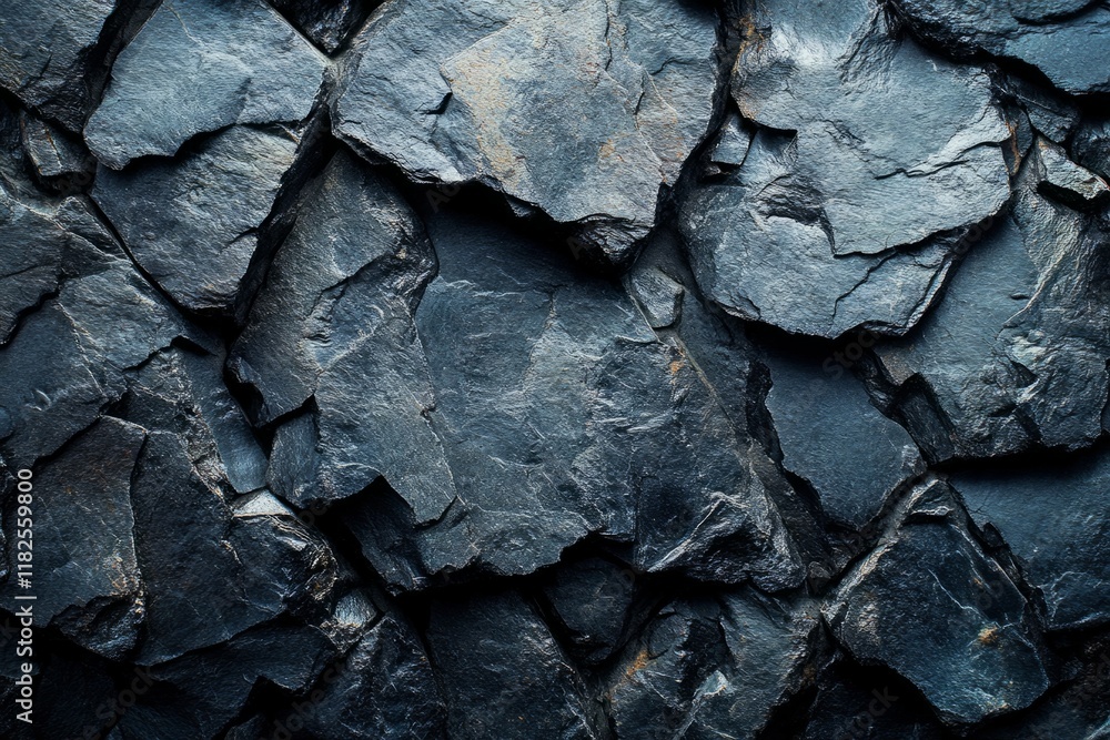 Close-up view of dark slate stone texture creating a natural abstract background Close-up view of dark slate stone texture creating a natural abstract background