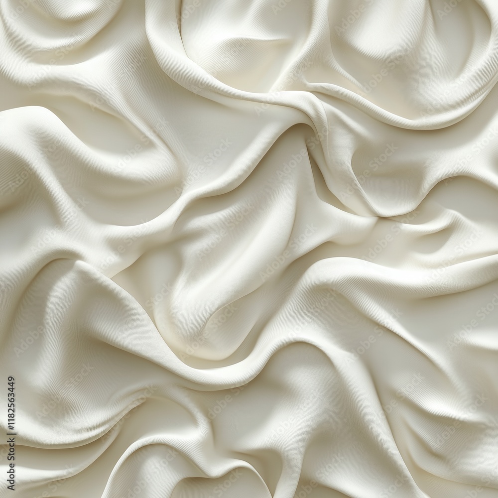 Soft matte white fabric texture with flowing folds and subtle shadows Soft matte white fabric texture with flowing folds and subtle shadows