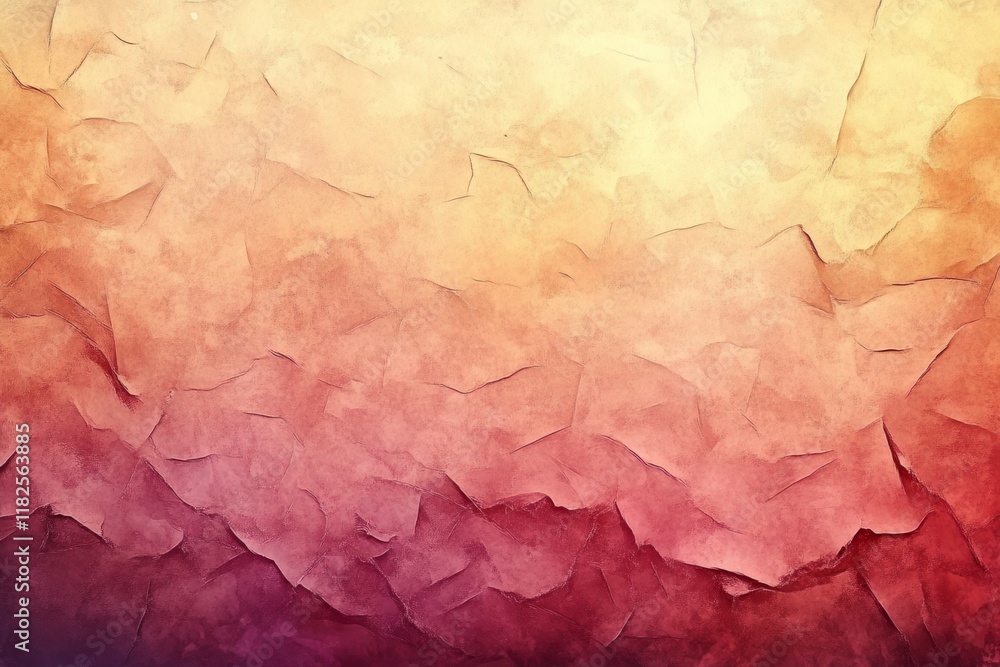 Obraz premium Gradient background featuring a cracked surface with an abstract texture, transitioning from yellow to purple hues