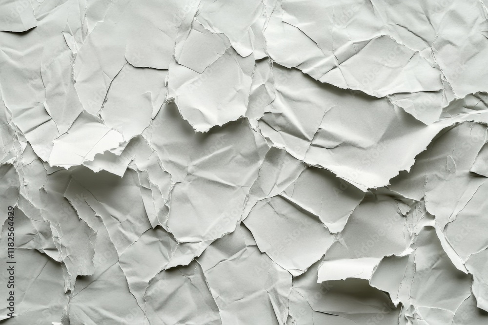 Close-up of wrinkled white paper providing abstract textured background Close-up of wrinkled white paper providing abstract textured background