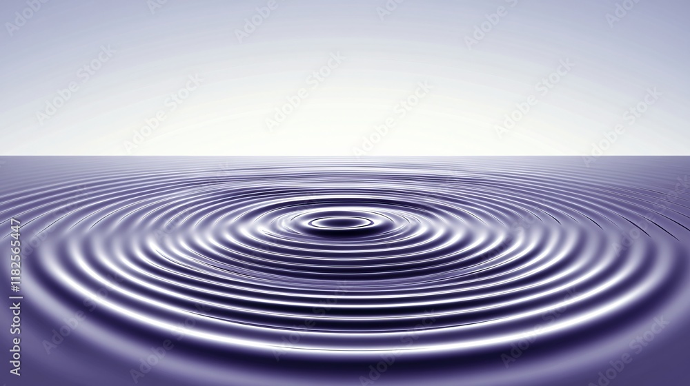 Fototapeta premium Abstract Purple Water Ripples Background, Circular Waves, Serene Liquid Texture