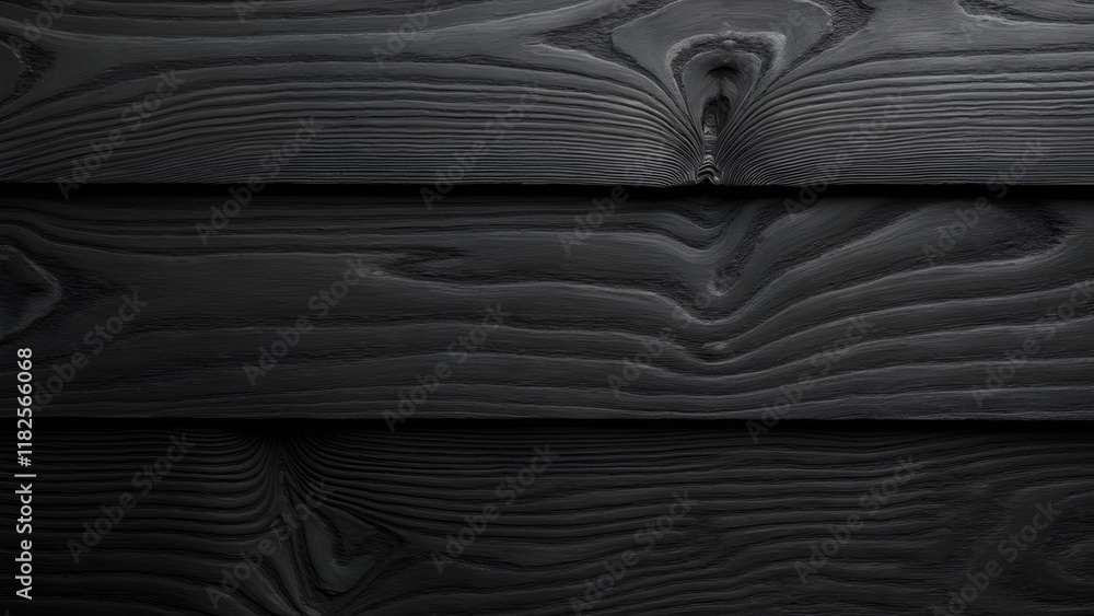 Fototapeta premium Black wood texture with unique grain patterns and depth