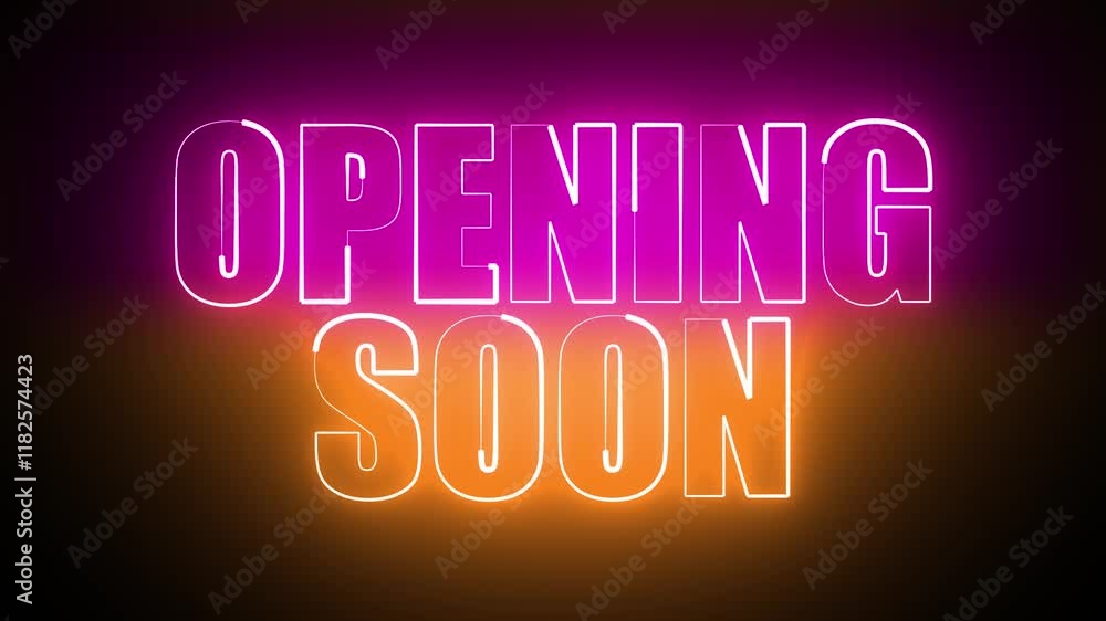 OPENING SOON NEON TITLE ANIMATION
OPENING SOON NEON TITLE ANIMATION
