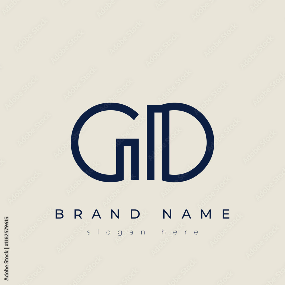 Fototapeta premium G and D logo design. GD abstract Letters Logo Monogram. This logo design is the process of creating a visual symbol that represents a brand, company, or individual.