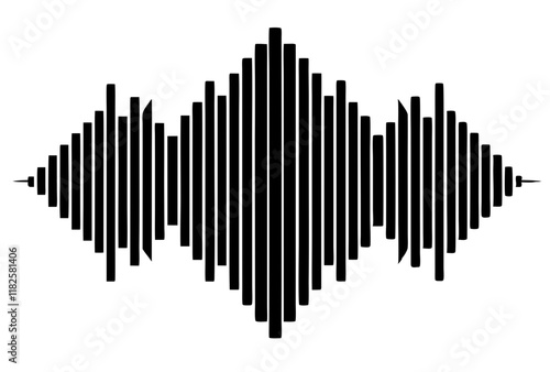 Symmetrical Soundwave Vector Illustration for Audio and Music Projects