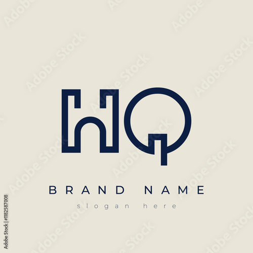 H and Q logo design. HQ abstract Letters Logo Monogram. This logo design is the process of creating a visual symbol that represents a brand, company, or individual.