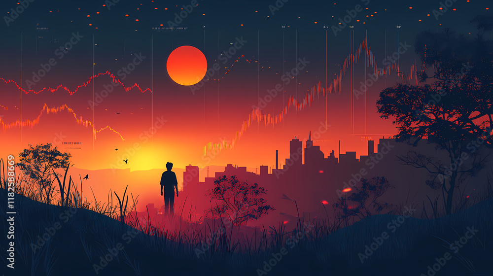 Fototapeta premium economic risk concept