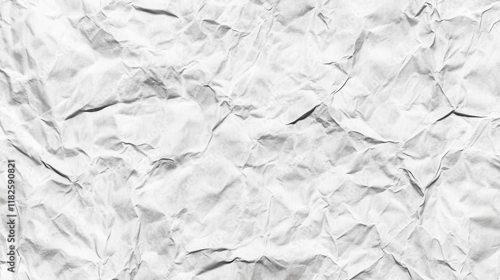 Fototapeta premium Crumpled White Paper Texture Background Design