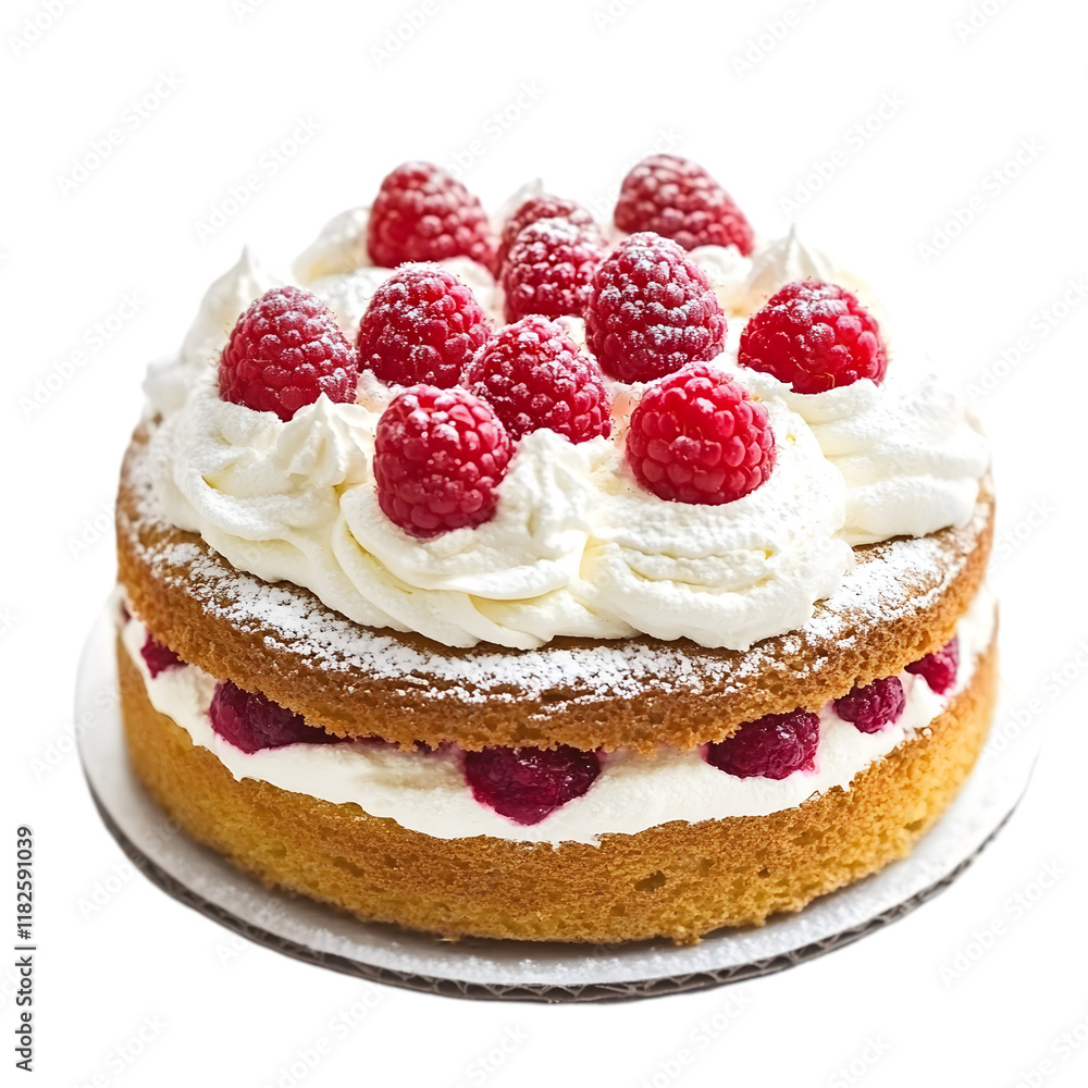 Delicious Raspberry Cake with Whipped Cream Dessert Bakery Sweet Treat Delicious Raspberry Cake with Whipped Cream Dessert Bakery Sweet Treat