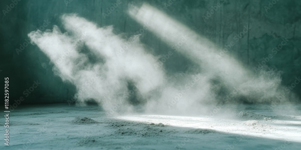 Fototapeta premium Cinematic Dust and Rays of Light at Dawn