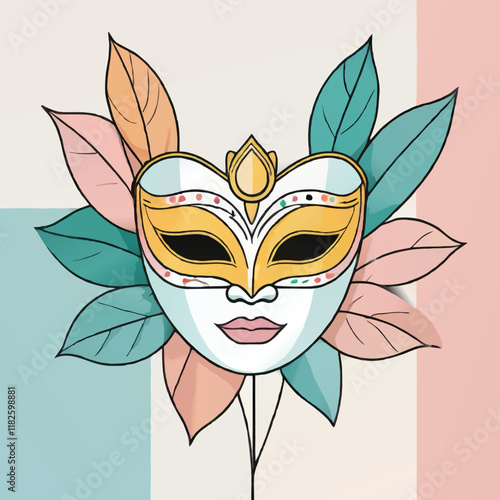 carnival mask illustration vector