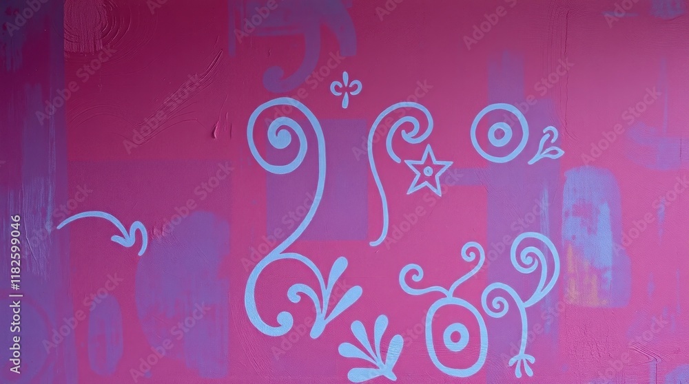 bold acrylic painting of a painted concrete wall featuring bold acrylic painting of a painted concrete wall featuring